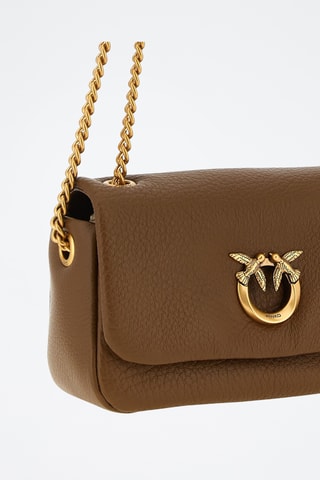 Sac porté épaule en cuir d’agneau - Marron