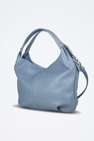 Kalfsleren Handtas - Donkerblauw