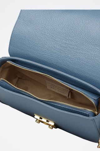 Kalfsleren Trendy Handtas - Donkerblauw
