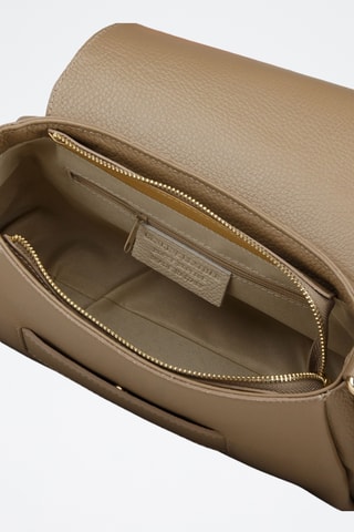 Kalfsleren Trendy Handtas - Taupe