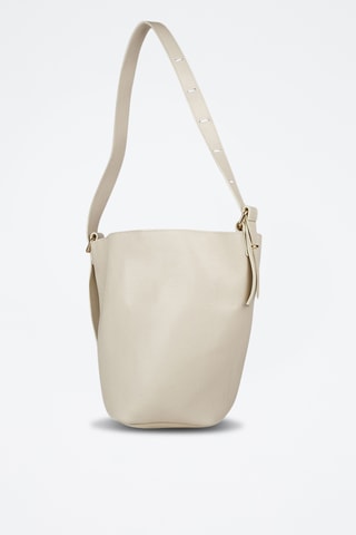 Kalfsleren Buideltas en Clutch - Beige