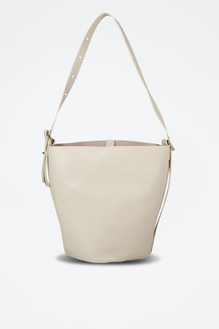 Kalfsleren Buideltas en Clutch - Beige