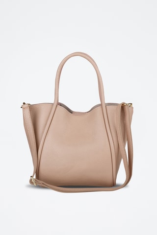 Kalfsleren Shopper - Beige