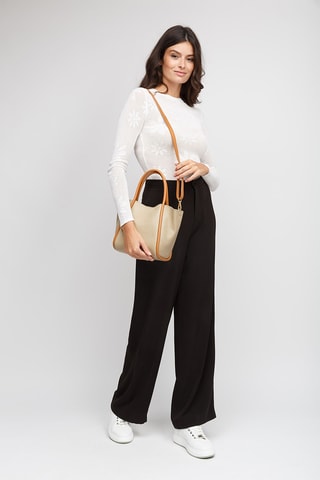 Kalfsleren Shopper - Beige