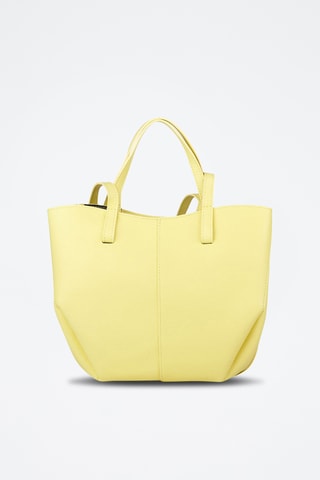 Kalfsleren Shopper - Geel