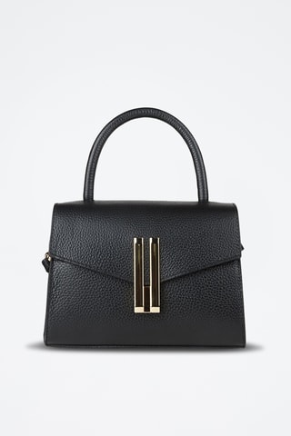 Sac bandoulière en cuir de veau - Noir