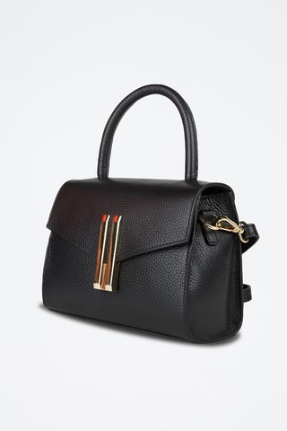 Sac bandoulière en cuir de veau - Noir