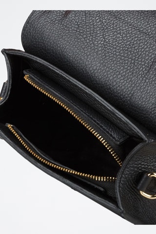 Sac bandoulière en cuir de veau - Noir