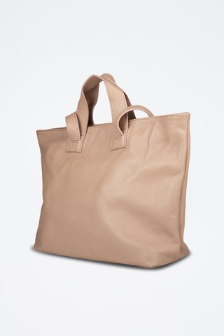 Kalfsleren Shopper - Beige