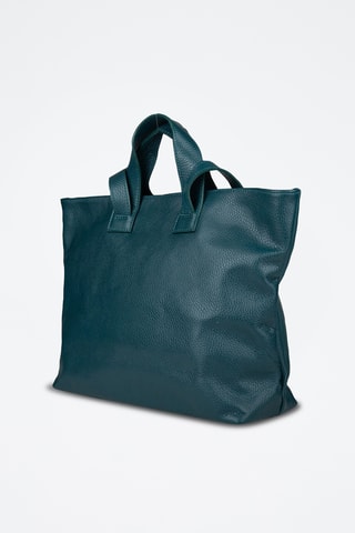 Kalfsleren Shopper - Donkerblauw