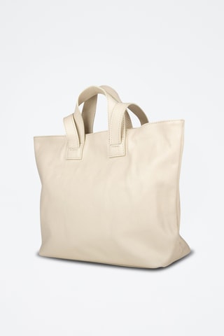 Kalfsleren Shopper - Beige