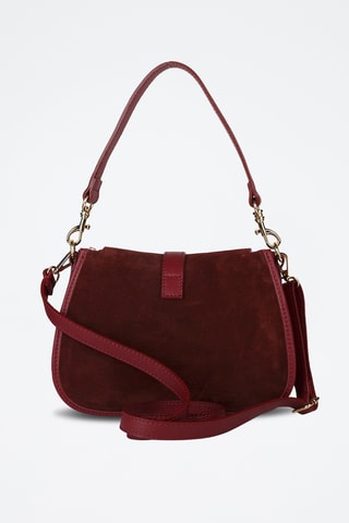 Kalfsleren Trendy Handtas - Bordeauxrood