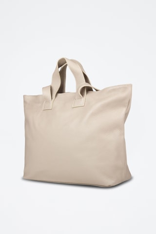 Kalfsleren Shopper - Beige