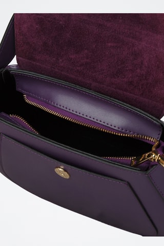 Kalfsleren Trendy Handtas - Paars