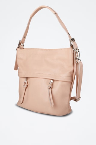 Kalfsleren Trendy Handtas - Lichtroze