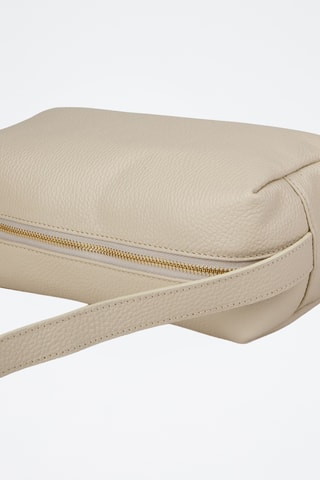 Kalfsleren Trendy Handtas - Beige