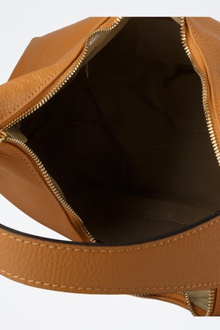 Kalfsleren Trendy Handtas - Lichtbruin