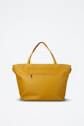 Kalfsleren Shopper - Geel
