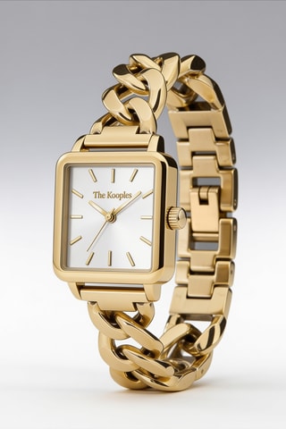 Stalen Quartz Horloge - Goudkleurig