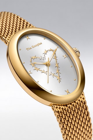 Stalen Quartz Horloge - Goudkleurig