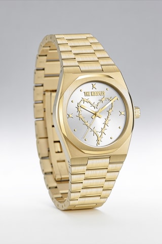 Stalen Quartz Horloge - Goudkleurig