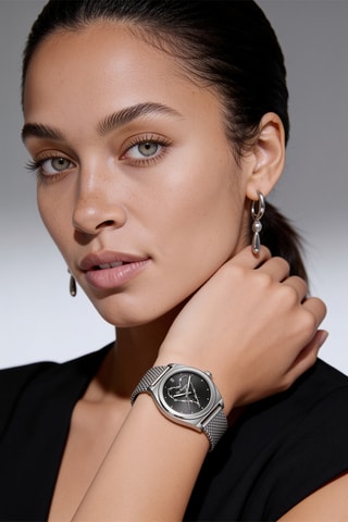 Stalen Quartz Horloge - Zilverkleurig