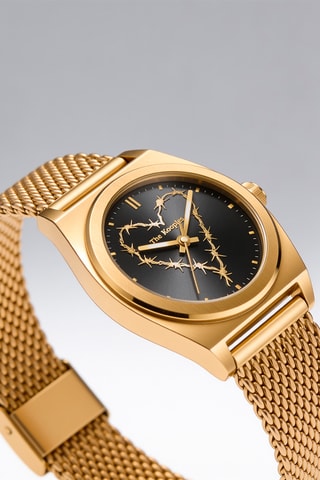 Stalen Quartz Horloge - Goudkleurig