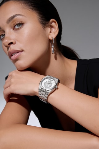 Stalen Quartz Horloge - Zilverkleurig