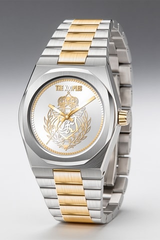 Stalen Quartz Horloge - Zilverkleurig en Goudkleurig
