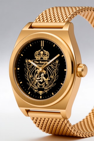 Stalen Quartz Horloge - Goudkleurig