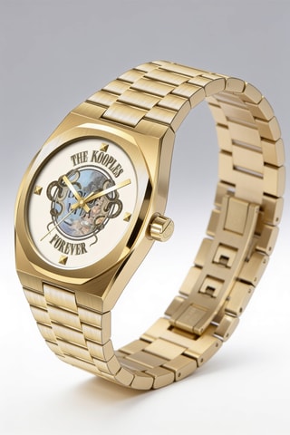 Stalen Quartz Horloge - Goudkleurig