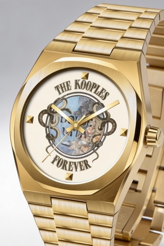 Stalen Quartz Horloge - Goudkleurig
