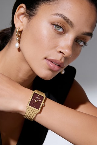 Stalen Quartz Horloge - Goudkleurig