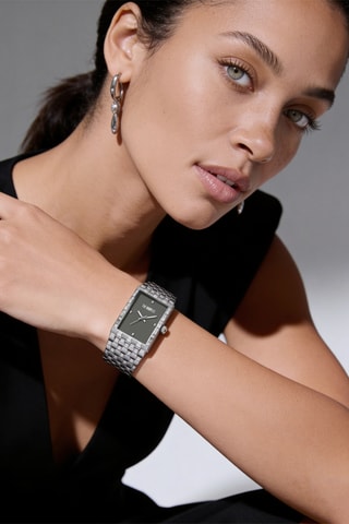Stalen Quartz Horloge - Zilverkleurig