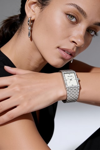 Stalen Quartz Horloge - Zilverkleurig