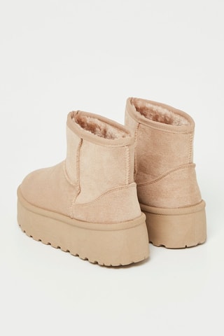 Botines forrados - Beige