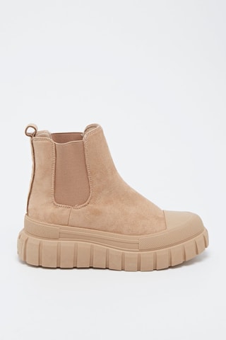 Botines Chelsea con plataforma - 
Salmón
