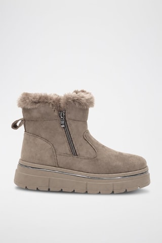 Botines forrados - Caqui