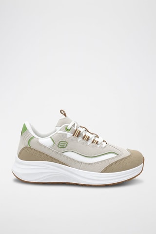 Zapatillas con plataforma - Beige