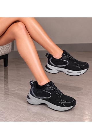 Zapatillas con plataforma - Negro