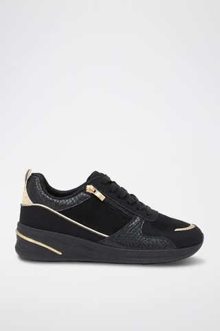Zapatillas de cuña - Negro