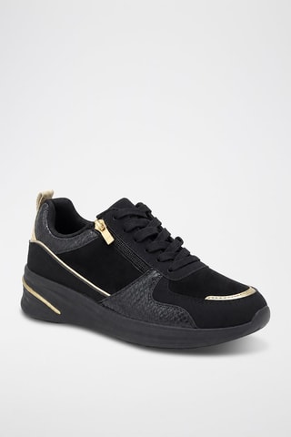 Zapatillas de cuña - Negro