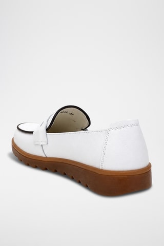Mocasines de piel - Blanco