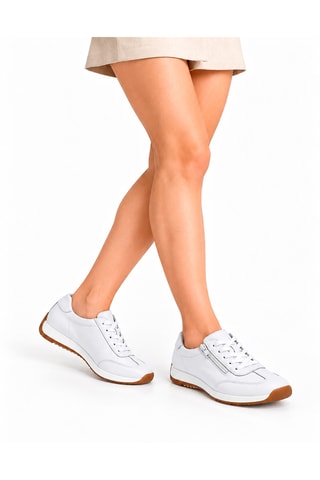 Zapatillas de piel - Blanco