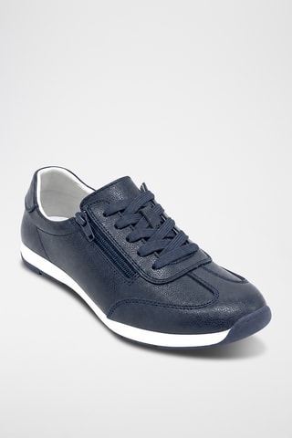 Zapatillas de piel - Azul marino