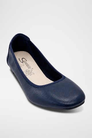 Bailarinas de piel - Azul marino