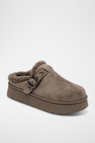 Sandalias con plataforma - Marrón