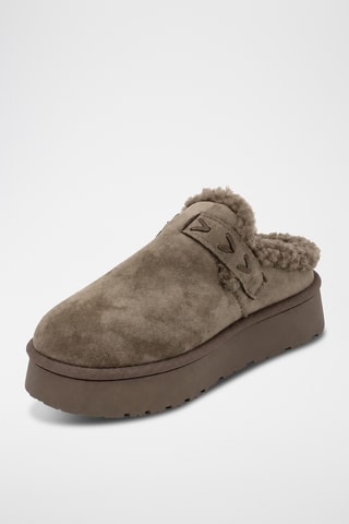 Sandalias con plataforma - Marrón