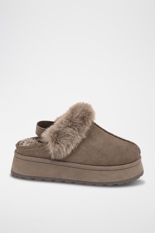 Sandalias con plataforma - Marrón