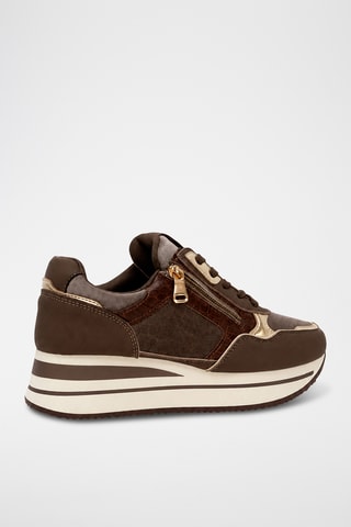 Zapatillas de cuña - Marrón